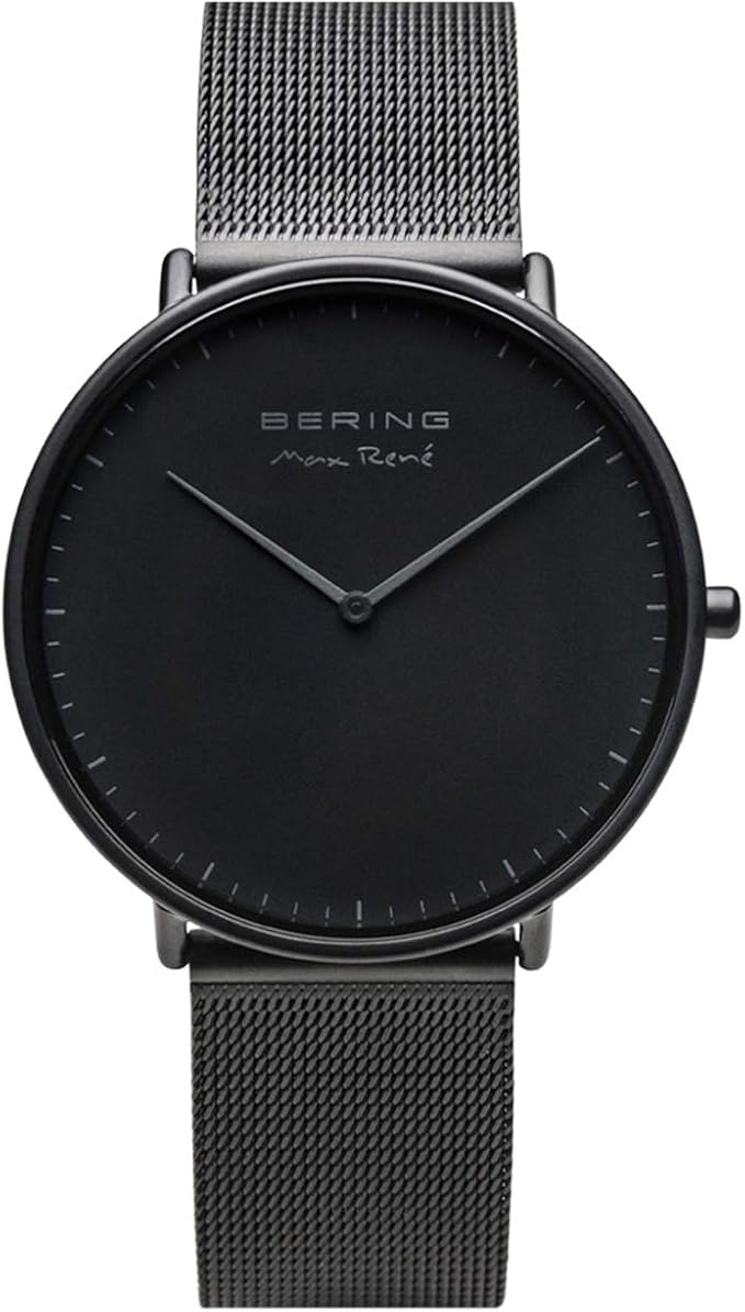 bering 男士指针式石英手表不锈钢表链15738-123