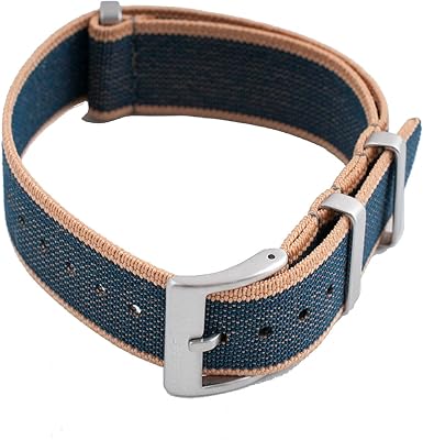 弹性表带表带表带男式和女士 20 毫米 22 毫米尼龙一体式法国伞兵*