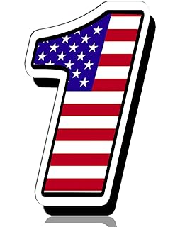 赛车拉力赛数字 1 贴纸贴花美国国旗 n 301