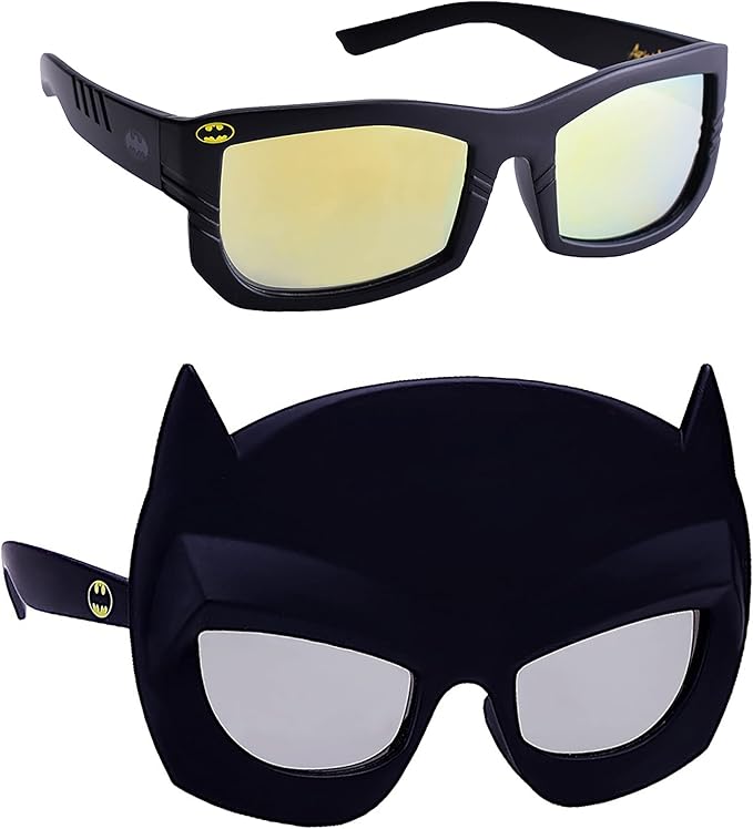 sunstaches蝙蝠侠儿童太阳镜2对适为黑暗骑士并用两个独特的太阳晒保