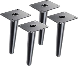 9 厘米)不锈钢沙发腿黑色重型家具脚适用于沙发/椅子/沙发(4 件套)