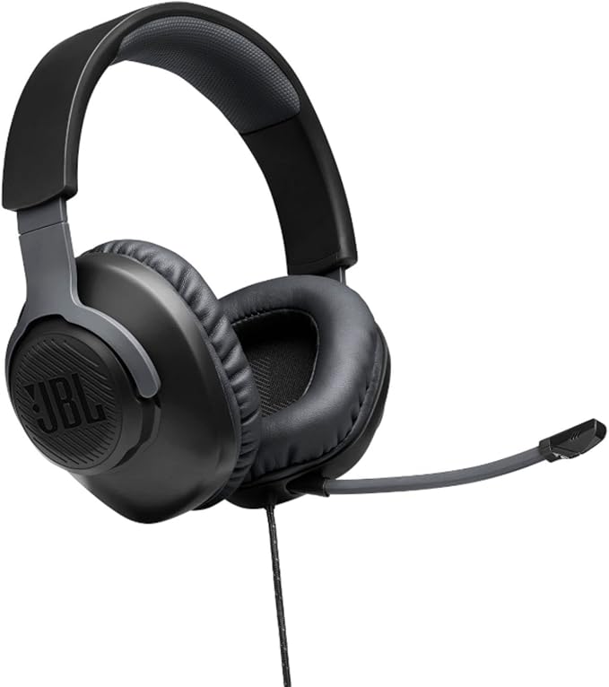 jbl free wfh 有线头戴式耳机,带可拆卸麦克风 - 黑色