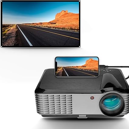 5000 流明投影仪 1080p 原装led 投影机 全高清 4k 支持 1 家庭影院投影机 50 0 显示屏 带有hdmi Usb Vga Av 兼容电视盒pc 手机xbox Ps4 小家电 亚马逊中国