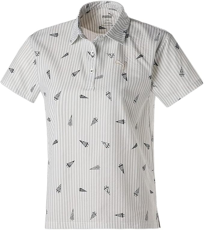 puma 高尔夫衬衫 女士 旗 泡泡纱 sspolo衫