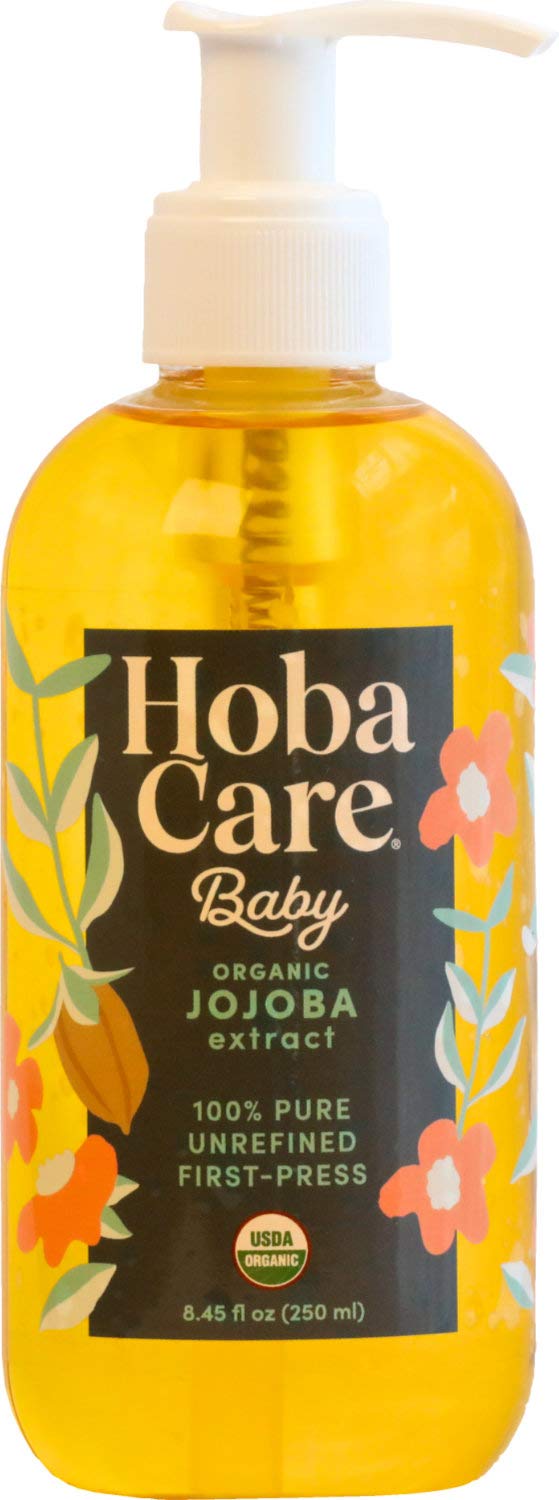 HobaCare Baby Care Pure Jojoba Oil - Unrefined Cold Pressed Body and Epidermal Massage Oil for skin and hair - helps fight breast scabs and dry skin (8.45 Fl oz /50 ml)