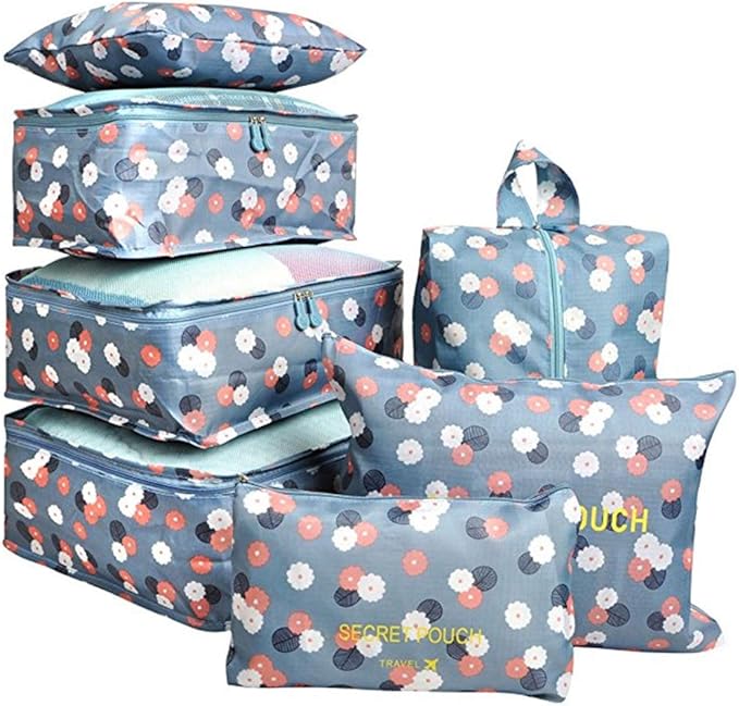 7 件收纳包超值套装旅行行李收纳袋压缩袋衣服手提箱