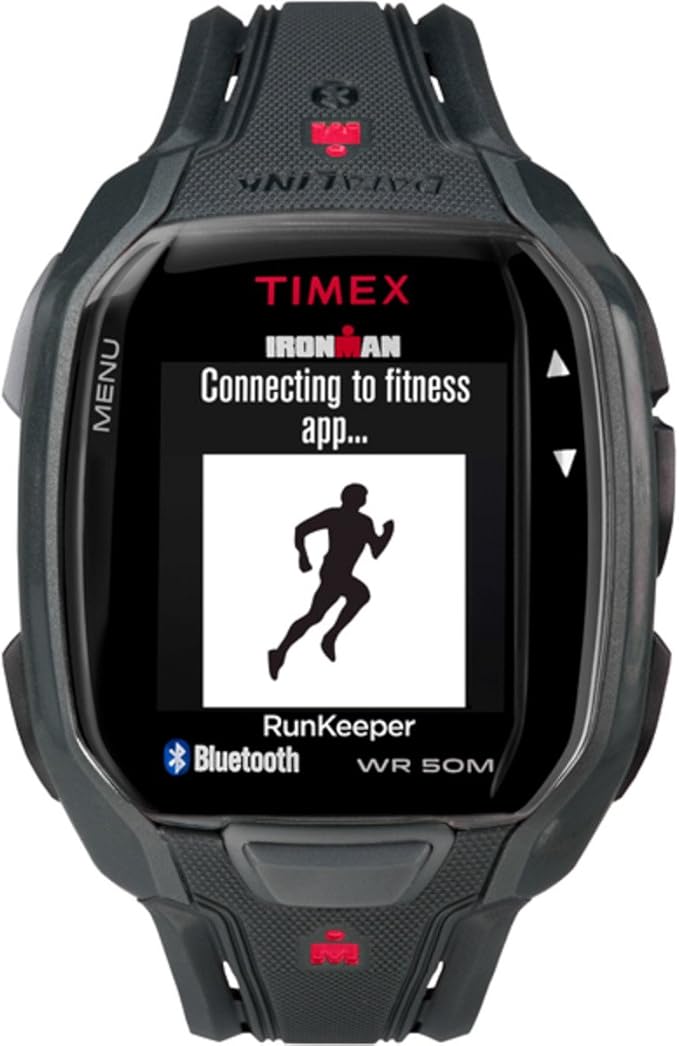 timex 男士 ironman run x50 plus hrm 运动手表,黑色,标准, 黑色