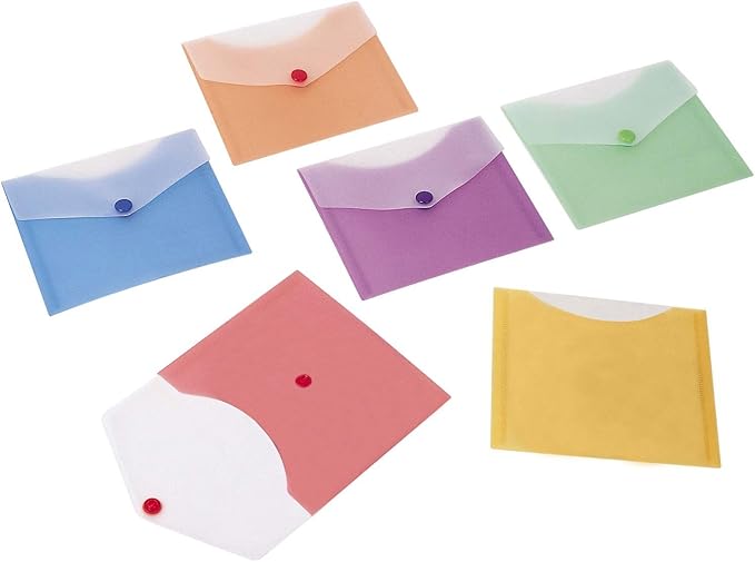 filexeccd信封按扣封口额外的后侧口袋混色12个装501243397