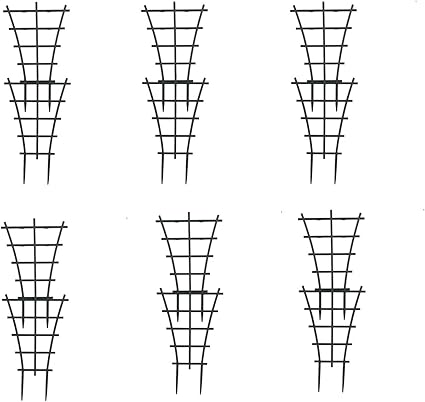 Sangda 花园植物攀岩棚 12 件盆栽植物生长支持diy 植物攀岩框架线格网格面板格子网适用于常春藤玫瑰黄瓜clematis 花盆 Sangda 价格报价