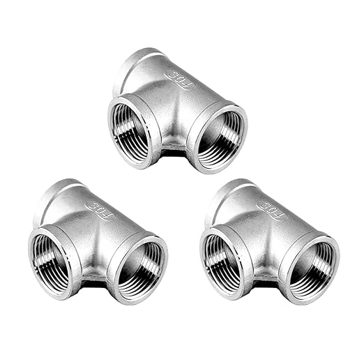 3 厘米)npt 女式 t 恤 3 向铸管接头不锈钢 304 t 形管道配件附近