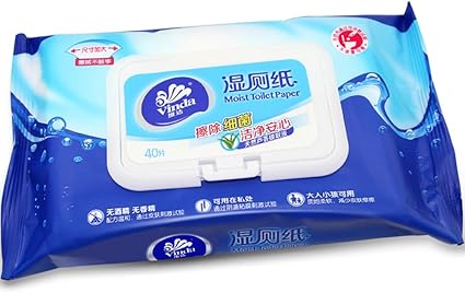 维达湿厕纸清洁卫生湿巾湿纸巾40片 包家庭装湿厕巾洁厕纸 亚马逊中国 个护健康
