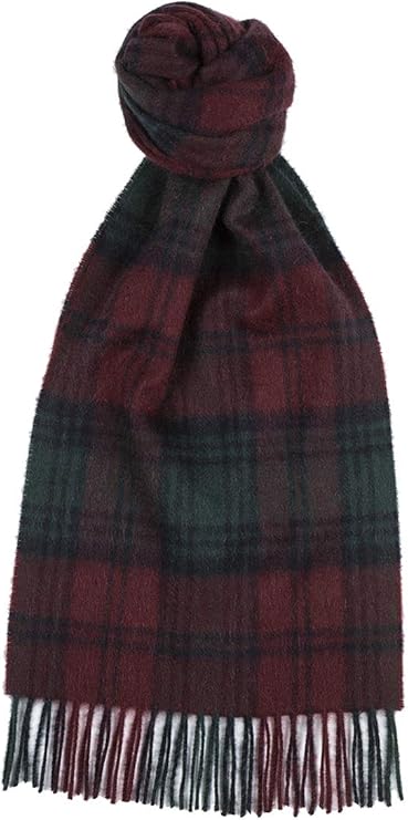 * 羊绒围巾 lindsay 格子红 - 苏格兰制造 glen isla