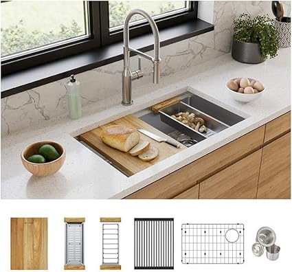 Elkay Ectr 工作台水槽抛光缎面ectrurtwc Elkay 价格报价图片 亚马逊中国