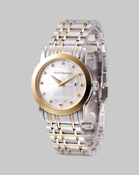 burberry 巴宝莉 白色贝母巴宝莉镶钻女表 bu1375