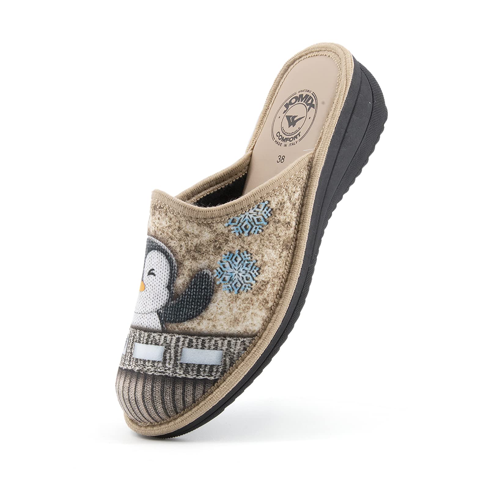 JOMIX Home Shoes Women's Winter Slippers Cotton non-slip Home Indoor outdoor, made in Italy