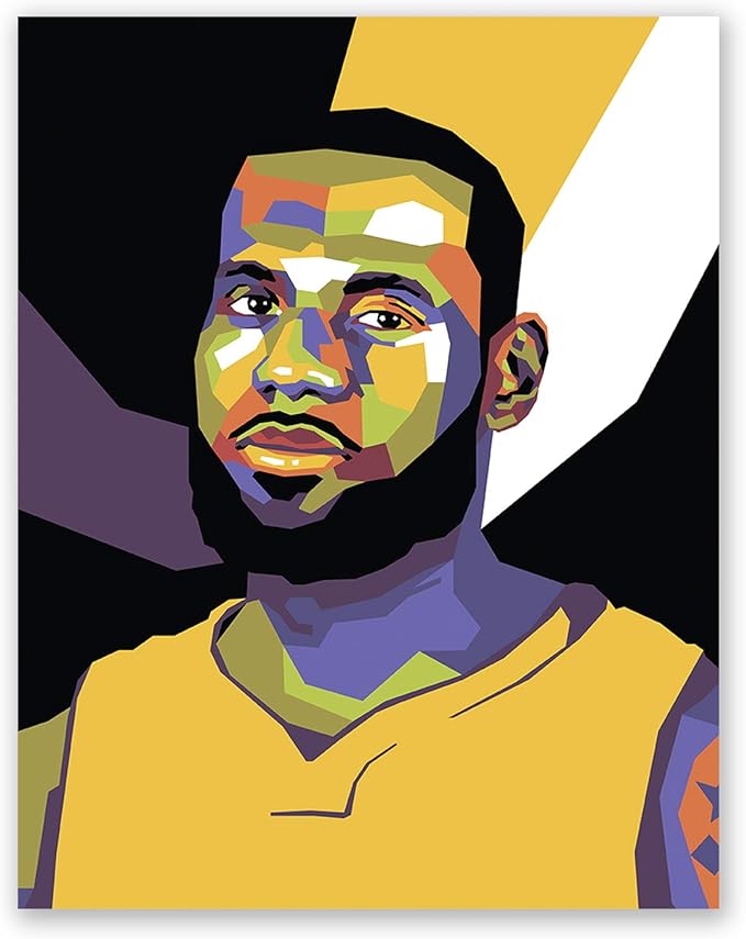 james lebron 海报 – 洛杉矶湖人队 nba 墙壁艺术印刷 – 流行艺术
