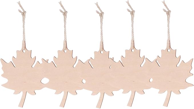 heallily 21 件枫叶悬挂镂空感恩节吊牌装饰圣诞节未完成树吊坠 圣诞