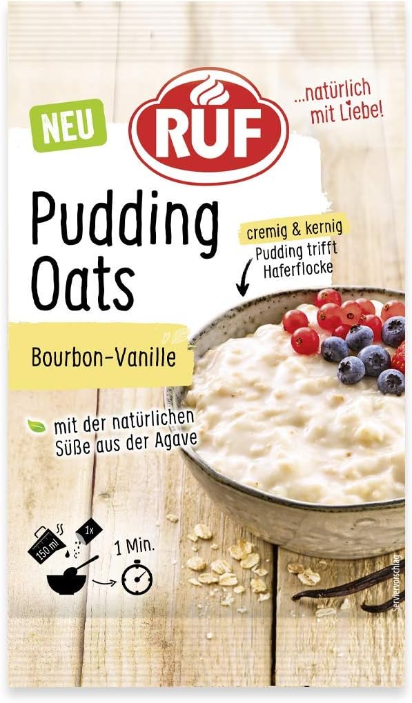 联阵布丁燕麦波旁香草,10 包(10 x 60 克)