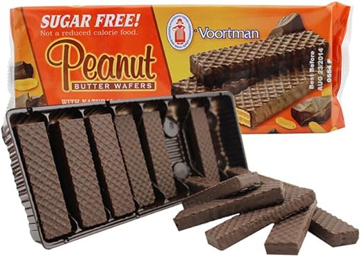 沃特曼花生酱巧克力无糖华夫饼干155g 进口 亚马逊中国 食品