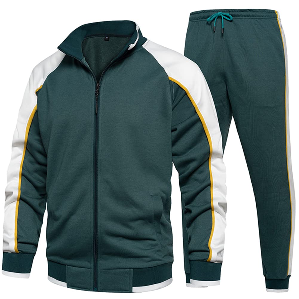 Men's tracksuit Full zip tracksuit jogging pants Warm tracksuit gym wear