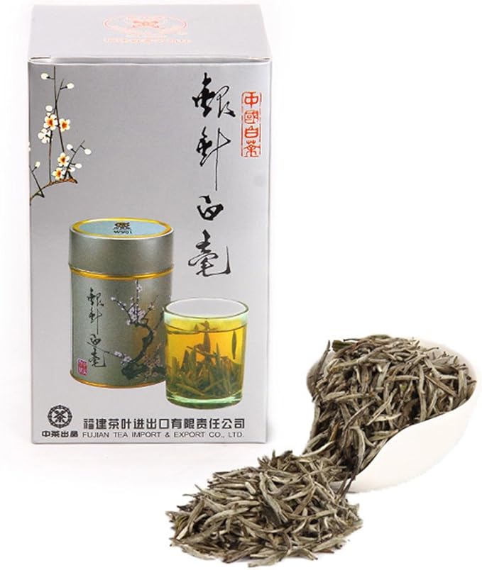中茶蝴蝶牌白茶特级白毫银针100g罐高贵象征