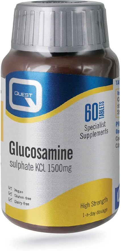quest glucosamine sulphate kcl 1500mg - 60 tablets