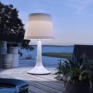 led 太阳能台灯户外 - 2 种照明模式室外庭院台灯,太阳能现代床头灯