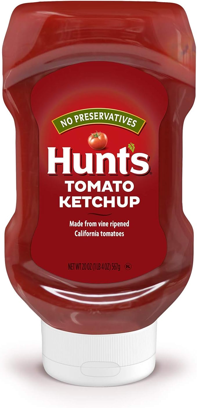 hunts tomato ketchup squeeze bottle, 20 ounce(pack of 12)