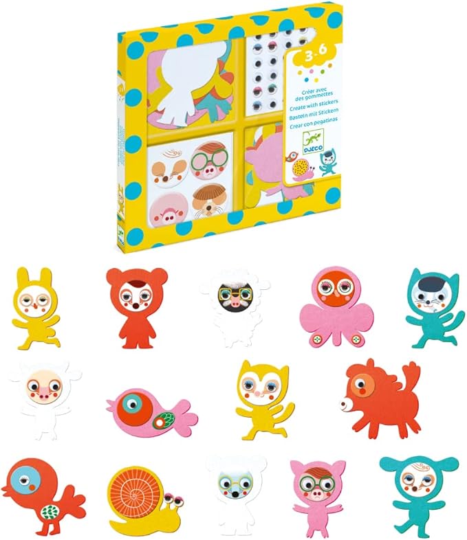 djeco i love animals 贴纸套装