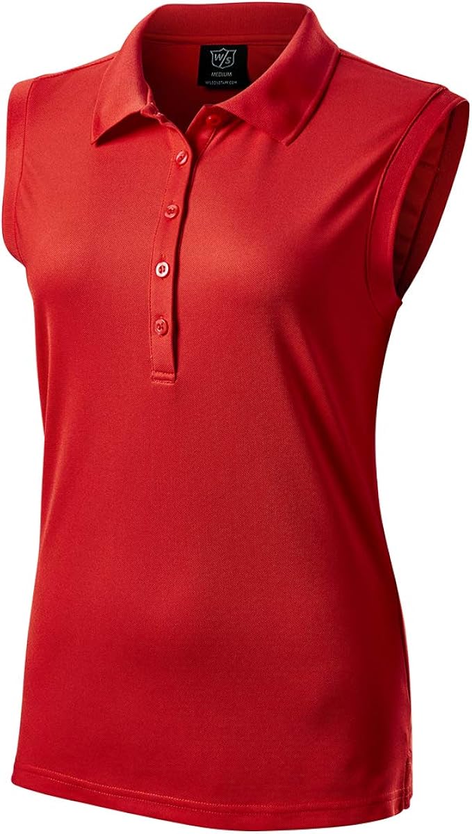 wilson 威尔胜 女士 staff 无袖 polo 衫