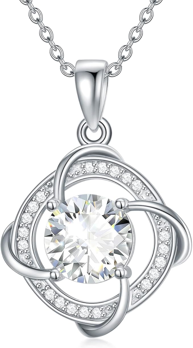 sisgem 正品钻石爱心结项链 s925 纯银适合女士女孩,2 克拉莫桑石吊坠