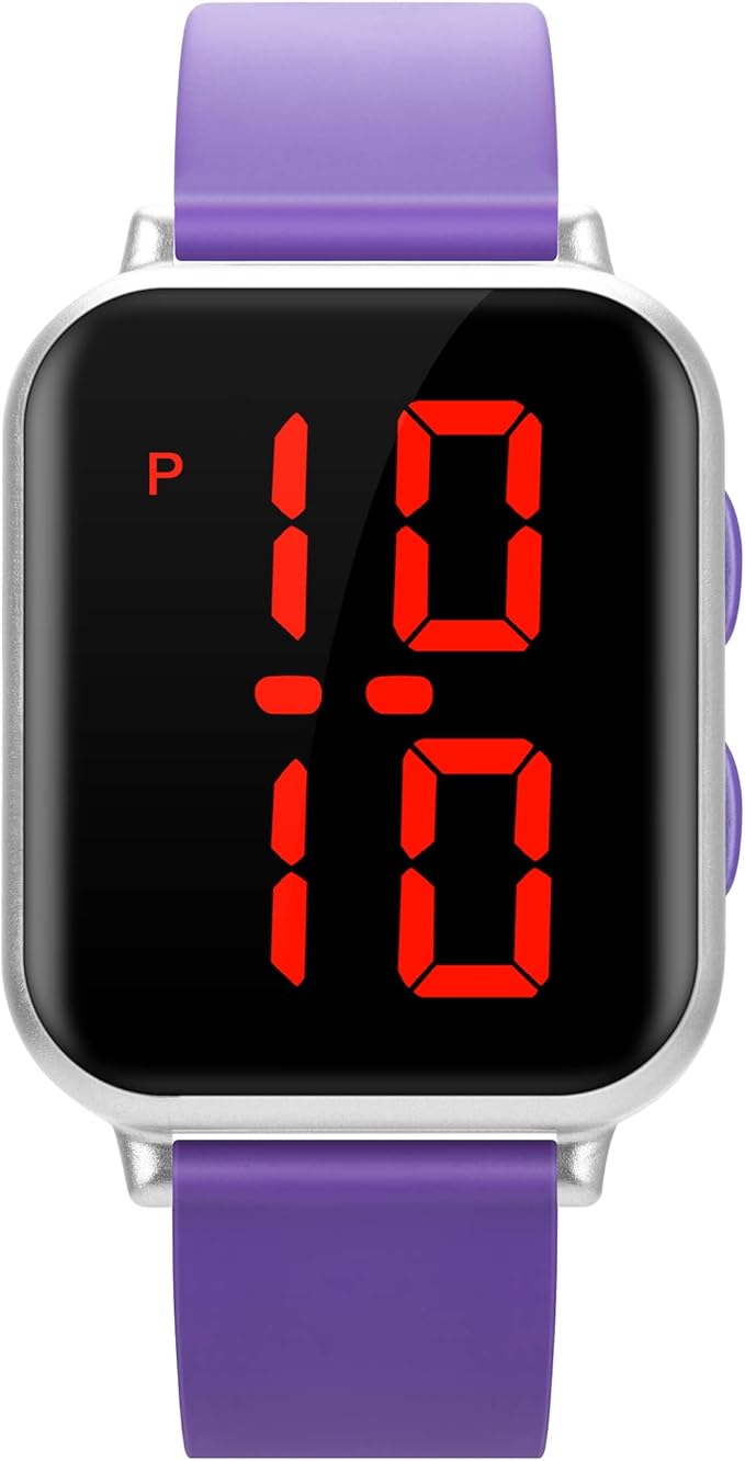 儿童手表 适合 5-7 岁男孩女孩 6-12 岁 11-15 岁 led 大表盘数字手表