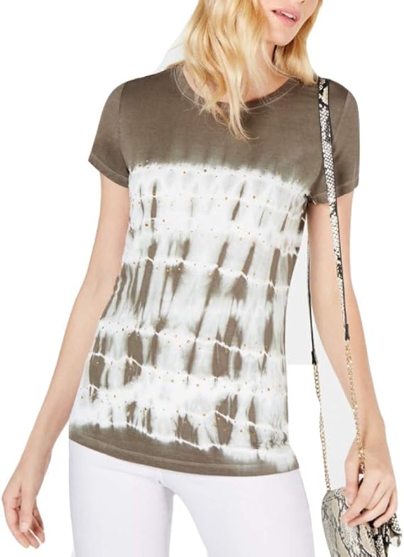 inc international concepts 女式扎染 t 恤 橄榄色(olive drab)