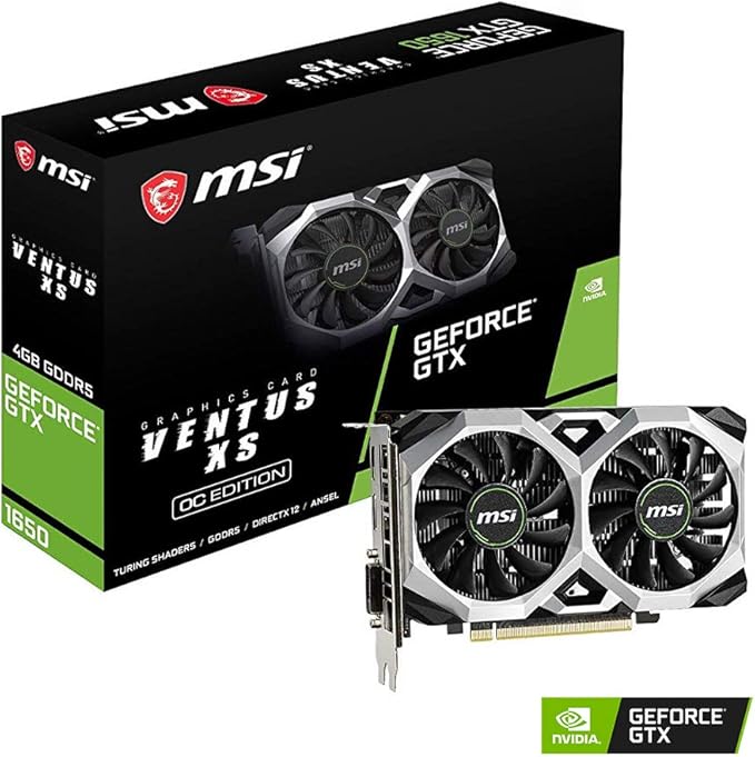 msi 微星-msi nvidia gtx1650 ventus xs 4g fan pci express 显卡