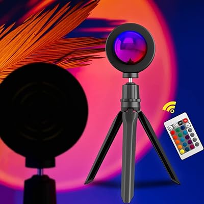 日落灯投影机适用于房间,日落灯投影仪,带 24 键遥控,16 多种颜色