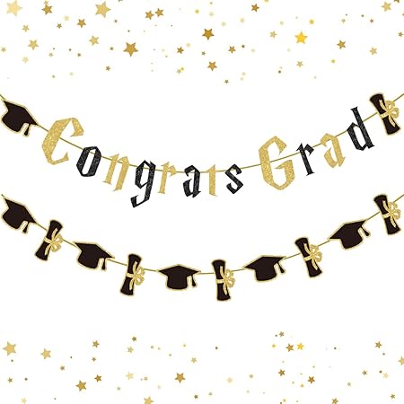 恭喜毕业横幅21 年高中大学毕业装饰用品21 年毕业庆祝会 2 个彩旗 玩具 亚马逊中国