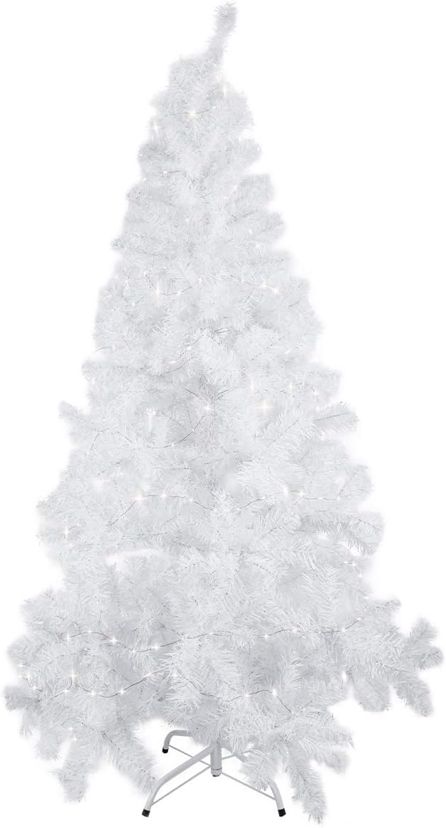 Uten 7FT PreLighted Artificial Christmas Tree with Incandescent Warm