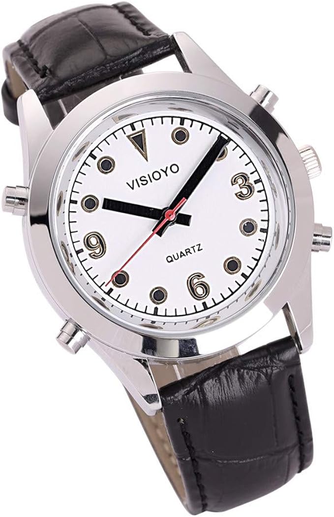 英语会说话的手表,带闹钟,白色表盘