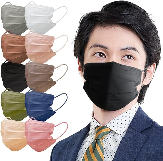 iris 爱丽思 口罩 无纺布 彩色口罩 普通尺寸 60 张 宽 17.