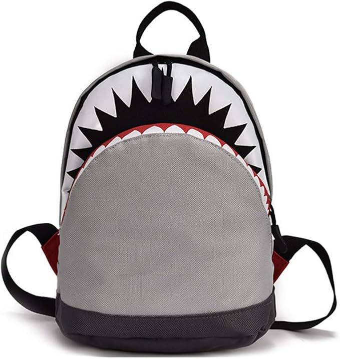 儿童背包 可爱 3d 模型鲨鱼背包 适合幼儿园男孩和女孩的背包 儿童