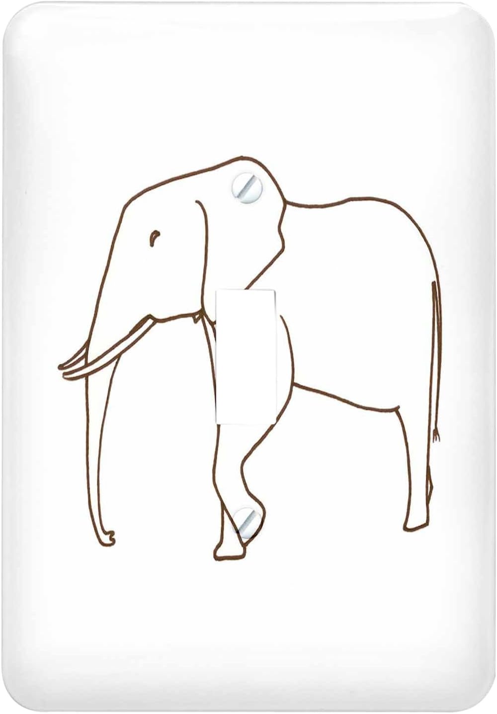 3drose lsp_20924_1 大象行走轮廓艺术图 - 单拨动开关