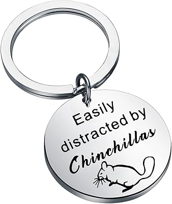 una chinchilla 爱好者礼物 chinchilla 钥匙扣轻松分散 chinchillas
