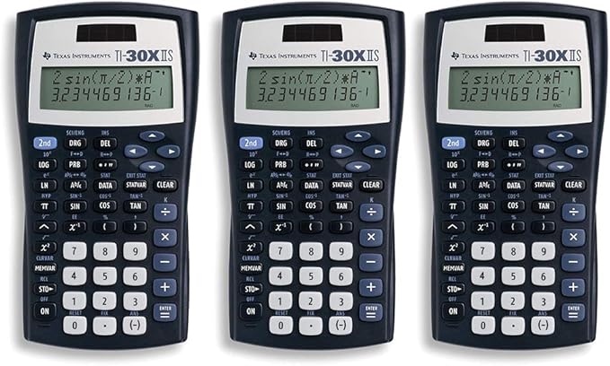 texas instruments 德州仪器 ti-30x iis 双线科学计算器,黑色配蓝色