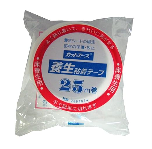 光洋化学 地板养生胶带 cut ace 白色 38mm×25m【1箱(30卷)】 [美纹