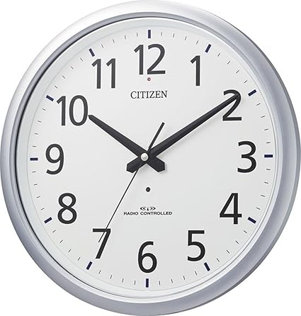 Citizen 西铁城挂钟电波时钟防水防尘特别海水493 银色8my493 019 リズム時計工業 Rhythm 价格报价图片
