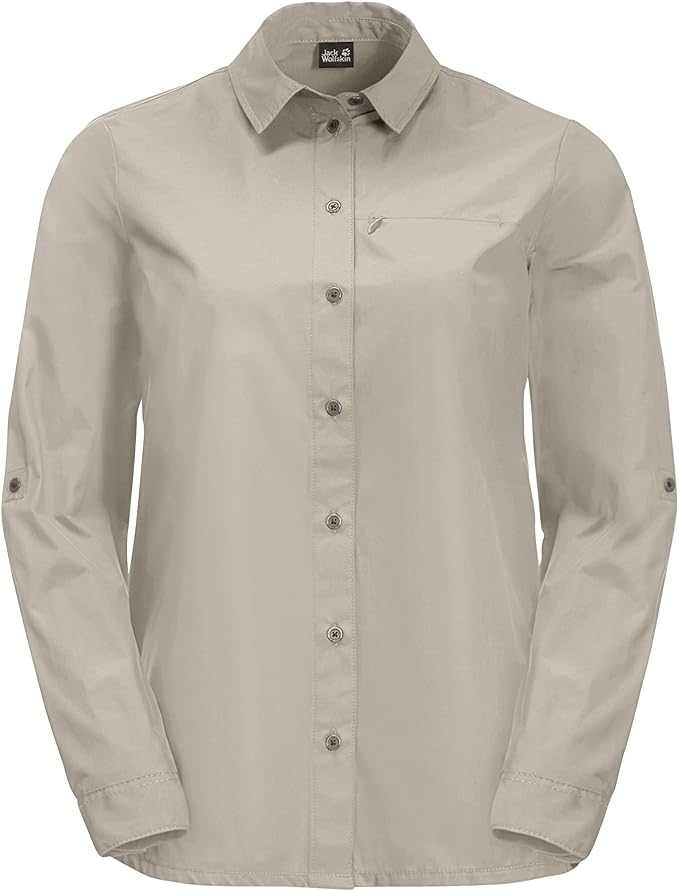 jack wolfskin 女士 lakeside 卷袖衬衫 w
