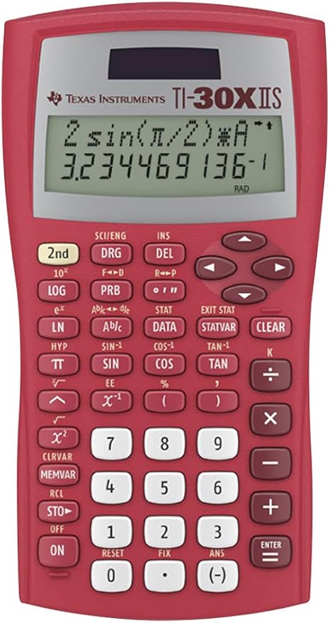 Texas Instruments Ti 30xiis 科学计算器 红色 亚马逊中国 办公用品