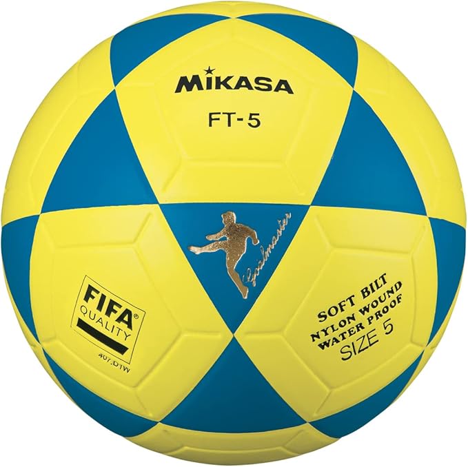 mikasa 中性成人足球,浅蓝色/黄色,5