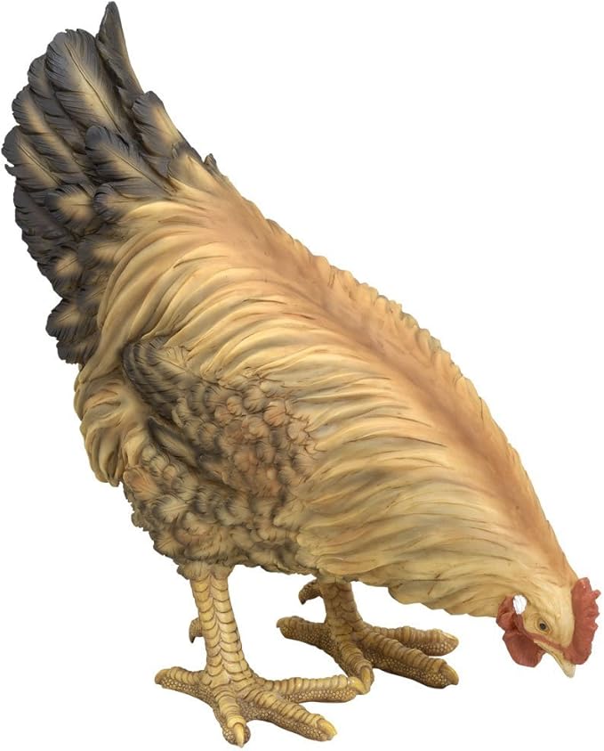 bits and pieces - 仿真装饰鸡雕像农场动物收藏树脂花园雕塑 - 雕像