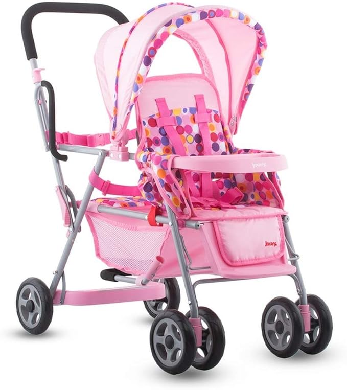 joovy toy doll caboose tandem 婴儿车 6.2 x 13.8 x 26.5 粉红色